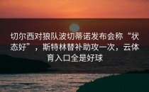 切尔西对狼队波切蒂诺发布会称“状态好”，斯特林替补助攻一次，云体育入口全是好球